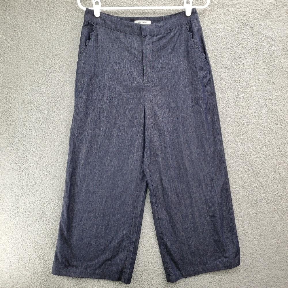 Kika Vargas X Target Dark Blue Wide Leg Cropped Pants
